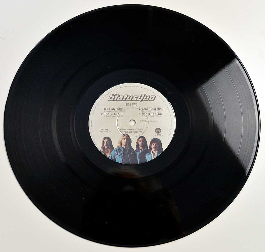 Photo of Side Two of STATUS QUO – Status Quo ( self-titled , GIMMICK , OIS , 1978 , USA ) 12" Vinyl LP Album  
