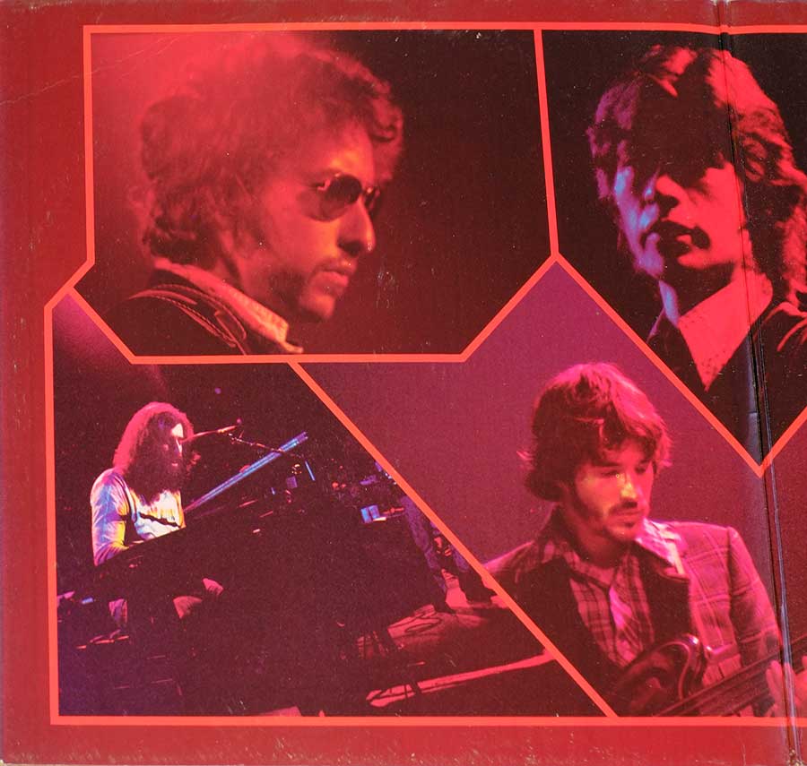 Photo of the left page inside cover BOB DYLAN &THE BAND - Before The Flood Gatefold 12" Vinyl LP Album 