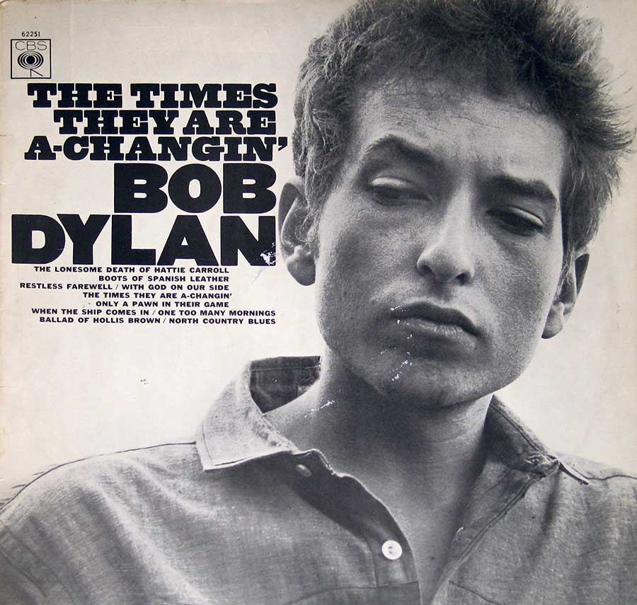 BOB DYLAN - The Times They Are A-Changin' 12" Vinyl LP Album 
 front cover https://vinyl-records.nl
