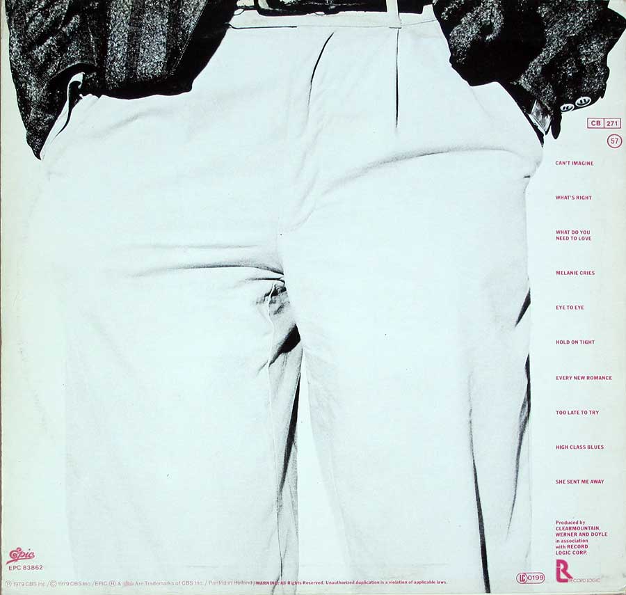 Photo of album back cover DAVID WERNER - Self-Titled 12" LP Vinyl Album