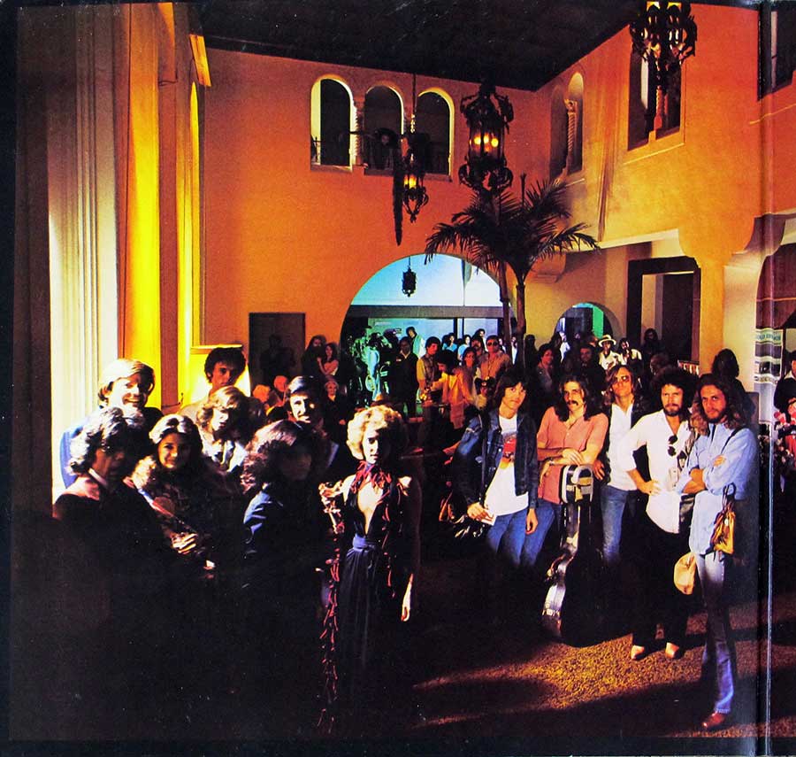 Photo of the left page inside cover THE EAGLES - Hotel California 12" Vinyl LP 