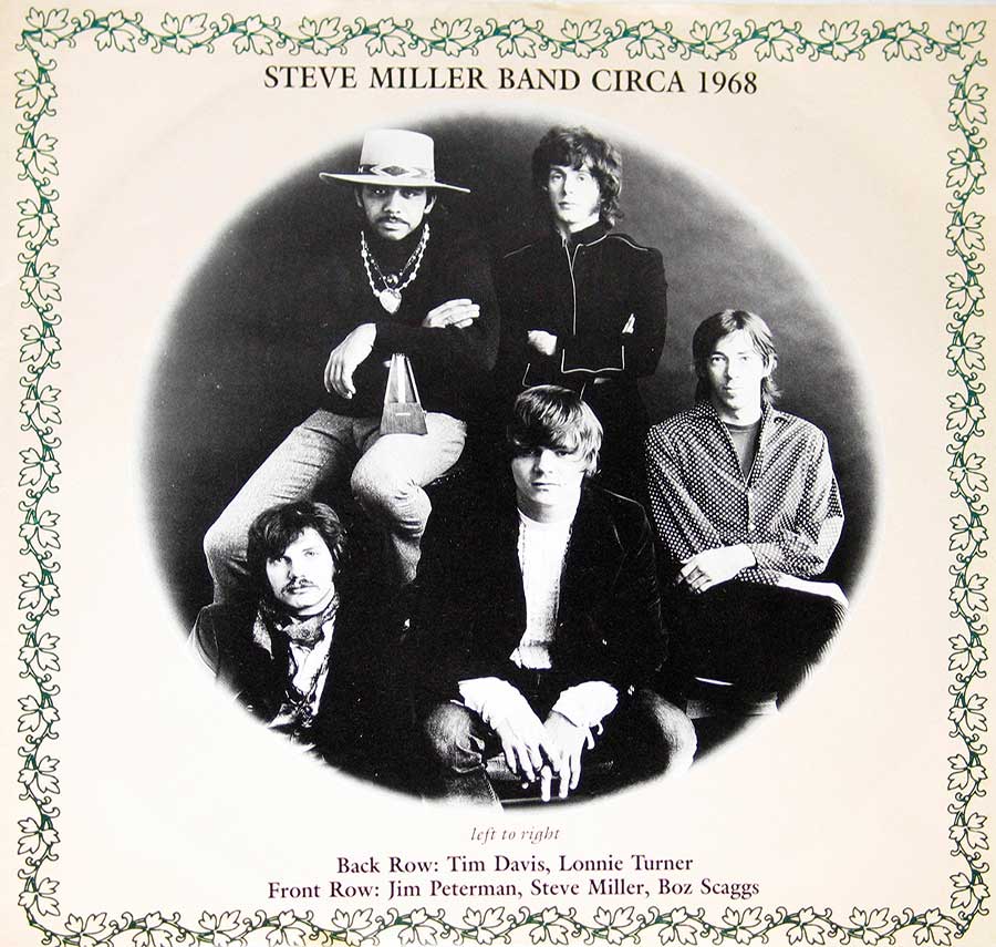 STEVE MILLER BAND - Greatest Hits 1974-78 12" Vinyl LP Album back cover