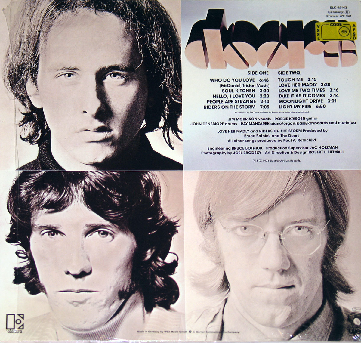 THE DOORS -  The Best Of The Doors 197 back cover