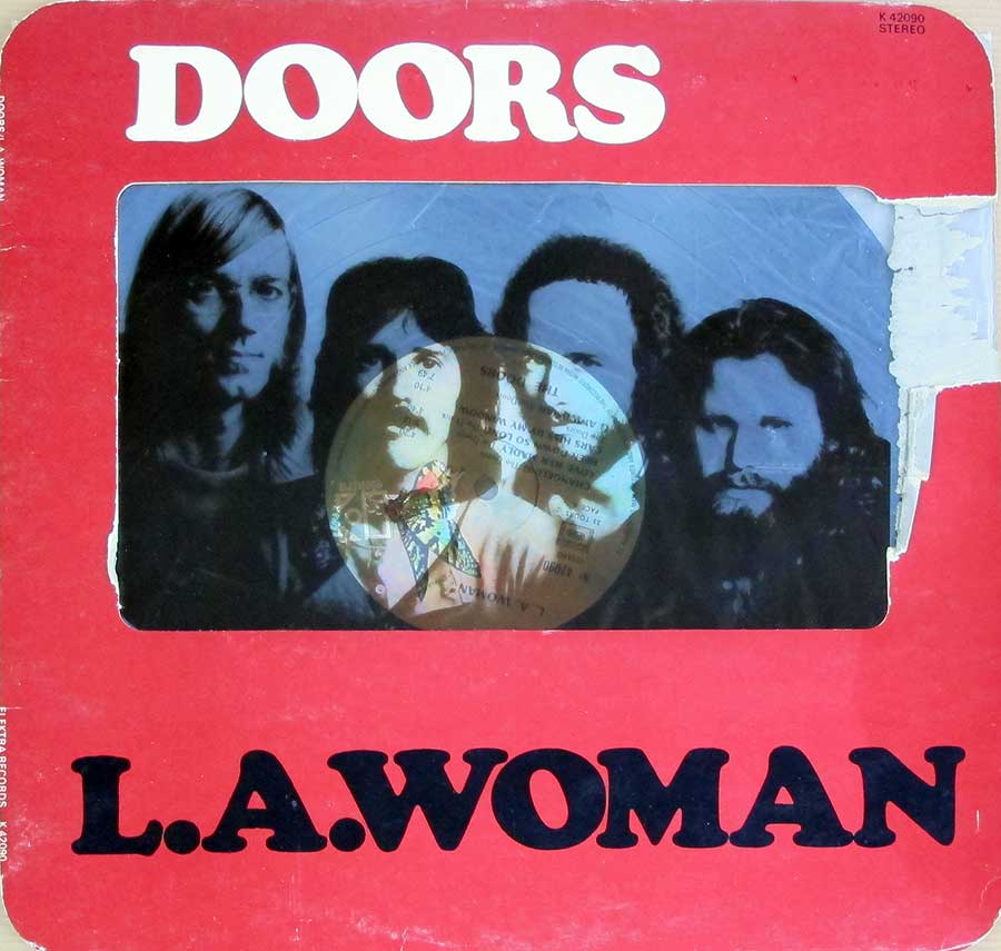 DOORS - L.A. Woman France Rare Semi-Transparent Rounded Corners 12" LP VINYL ALBUM
 front cover https://vinyl-records.nl
