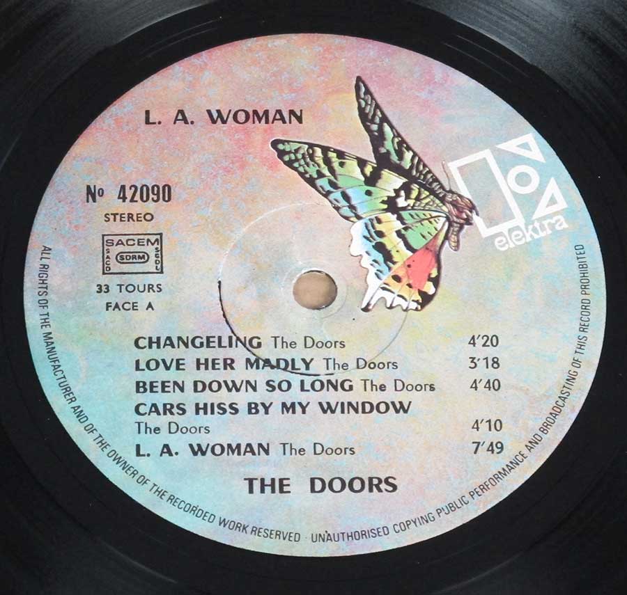 "L.A. Woman by The Doors" Record Label Details: Elektra 42090 