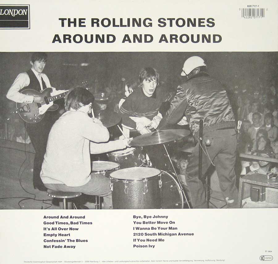 Photo of album back cover ROLLING STONES - Around and Around ( Made in Holland )
