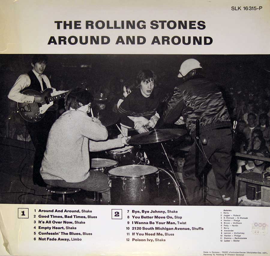 Photo of album back cover ROLLING STONES - Around and Around with Brian Jones 