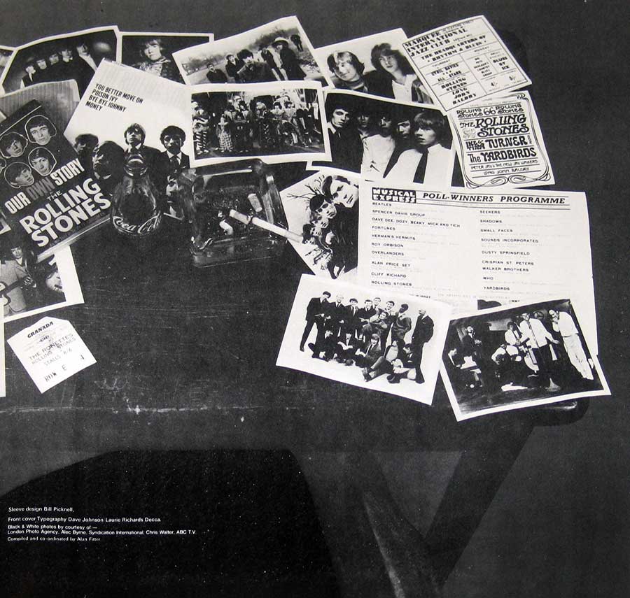 Photo of the right page inside cover Rolling Stones - Rolled Gold Nova Records 
