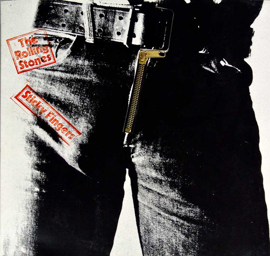 Album Front Cover Photo of ROLLING STONES - Sticky Fingers Real Working Zipper Germany Release 
