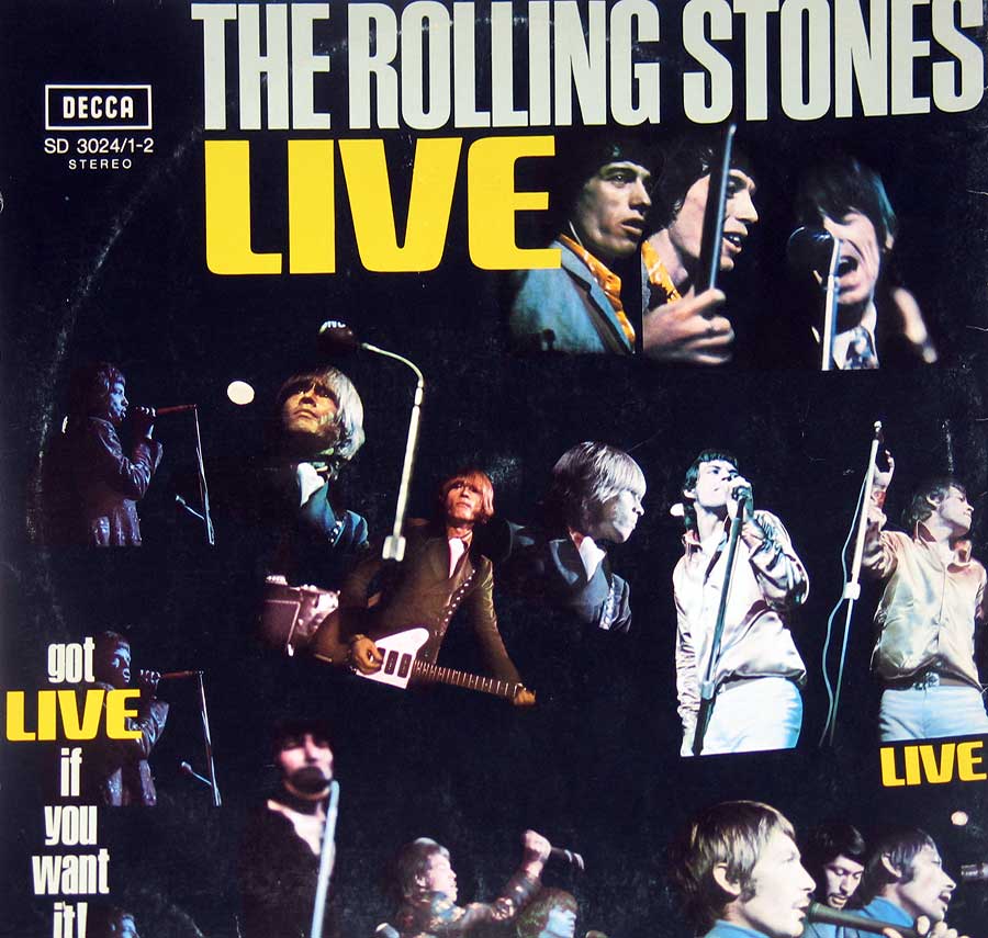 Photo of the left page inside cover ROLLING STONES - Stone Age & Got Live if You Want it (2LP) 