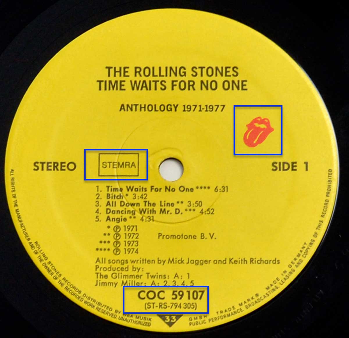 High Resolution Photo A0709 ROLLING STONES - Time Waits For No One ( Netherlands ) 