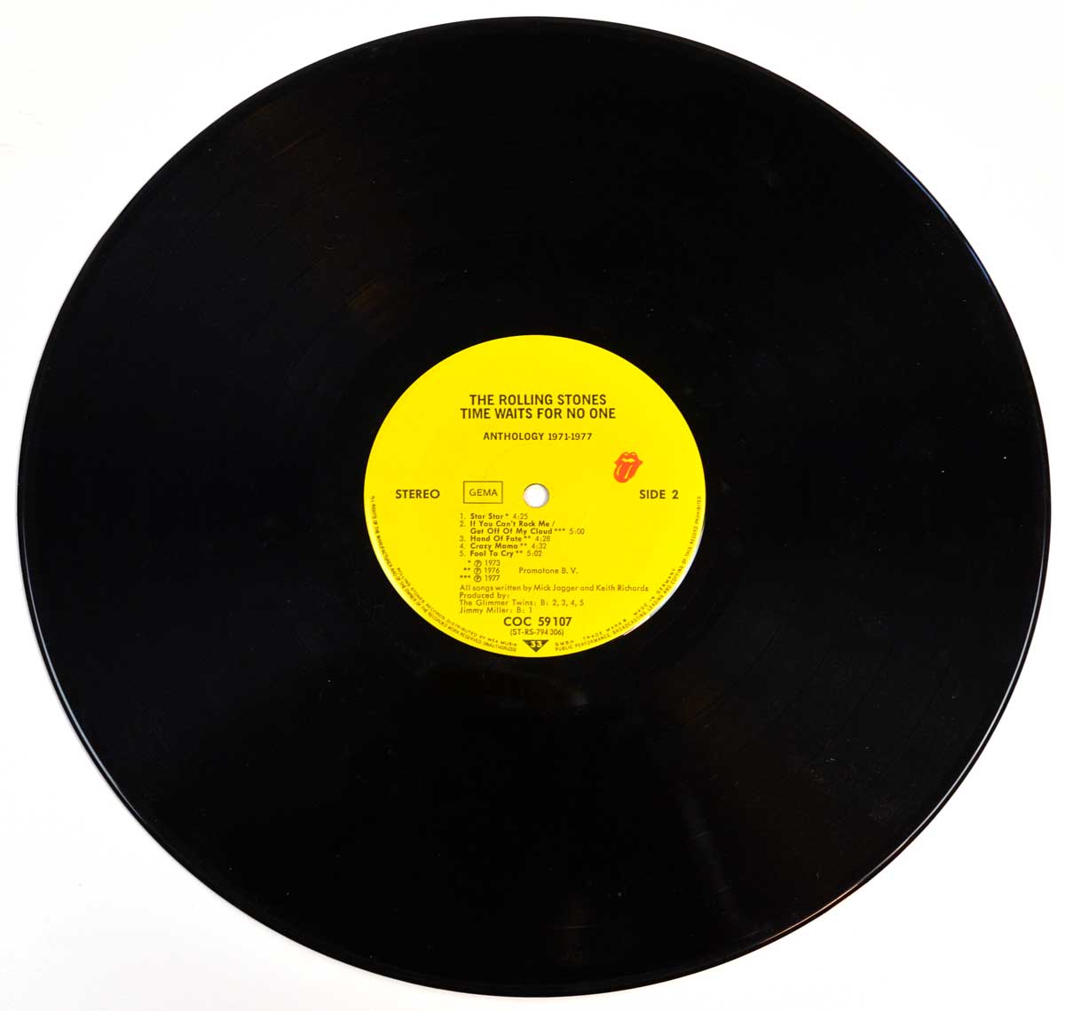Photo of "ROLLING STONES Time Waits For No One (Anthology 1971-1977)" 12" LP Record - Side Two: