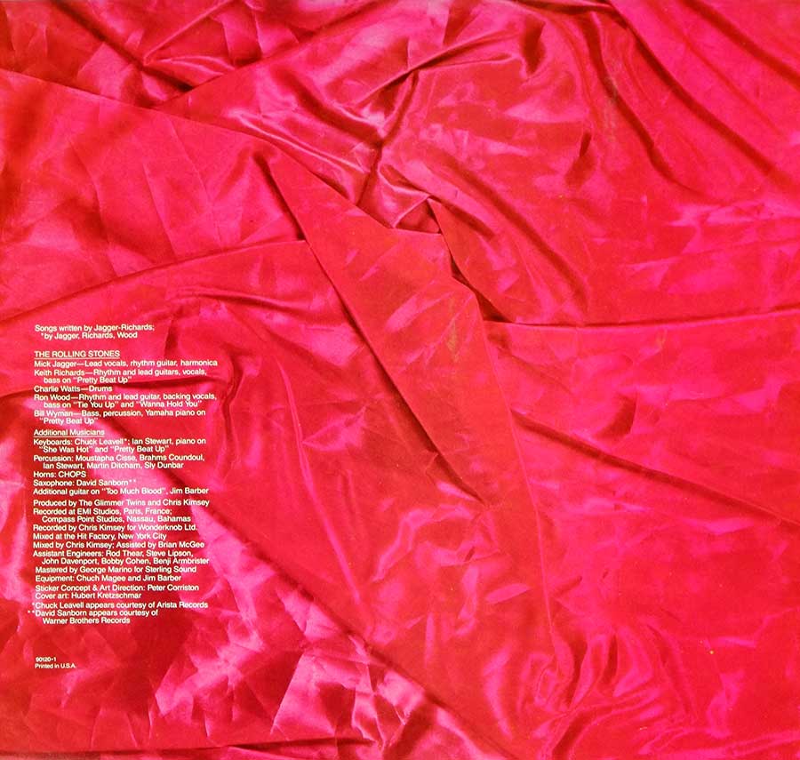 Photo Two of the original custom inner sleeve  ROLLING STONES - Undercover (USA)