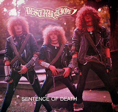 DESTRUCTION - Sentence of Death (Record Label Versions)    album front cover vinyl record