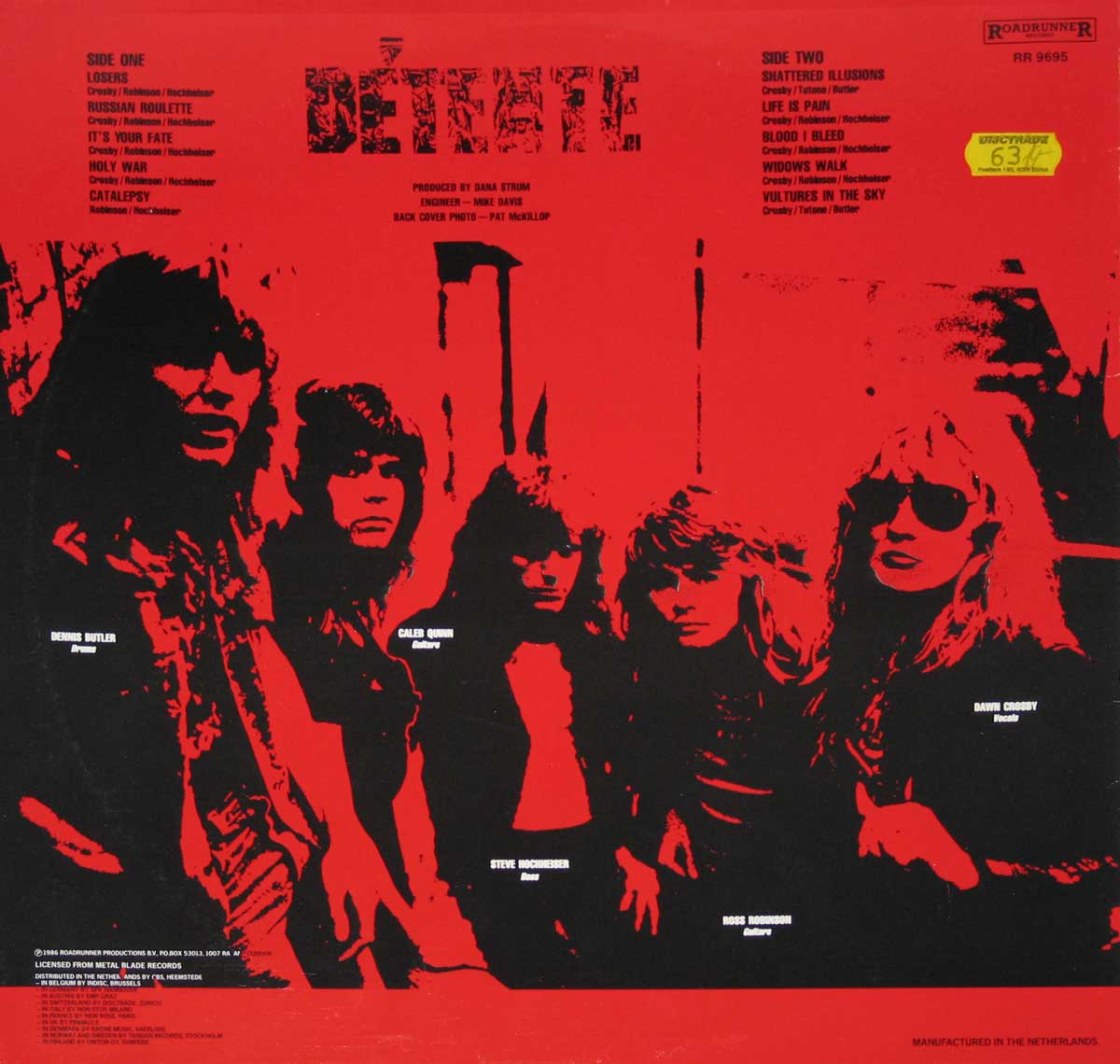 High Resolution Photo Album Back Cover of DETENTE Recognize no Authority https://vinyl-records.nl