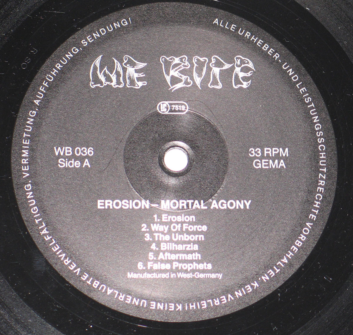 EROSION Mortal Agony Hardcore Thrash Metal Album Cover Gallery 