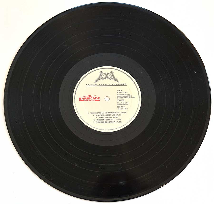 Photo of "E-X-E - Sicker Than I Thought!" 12" LP Record - Side One: