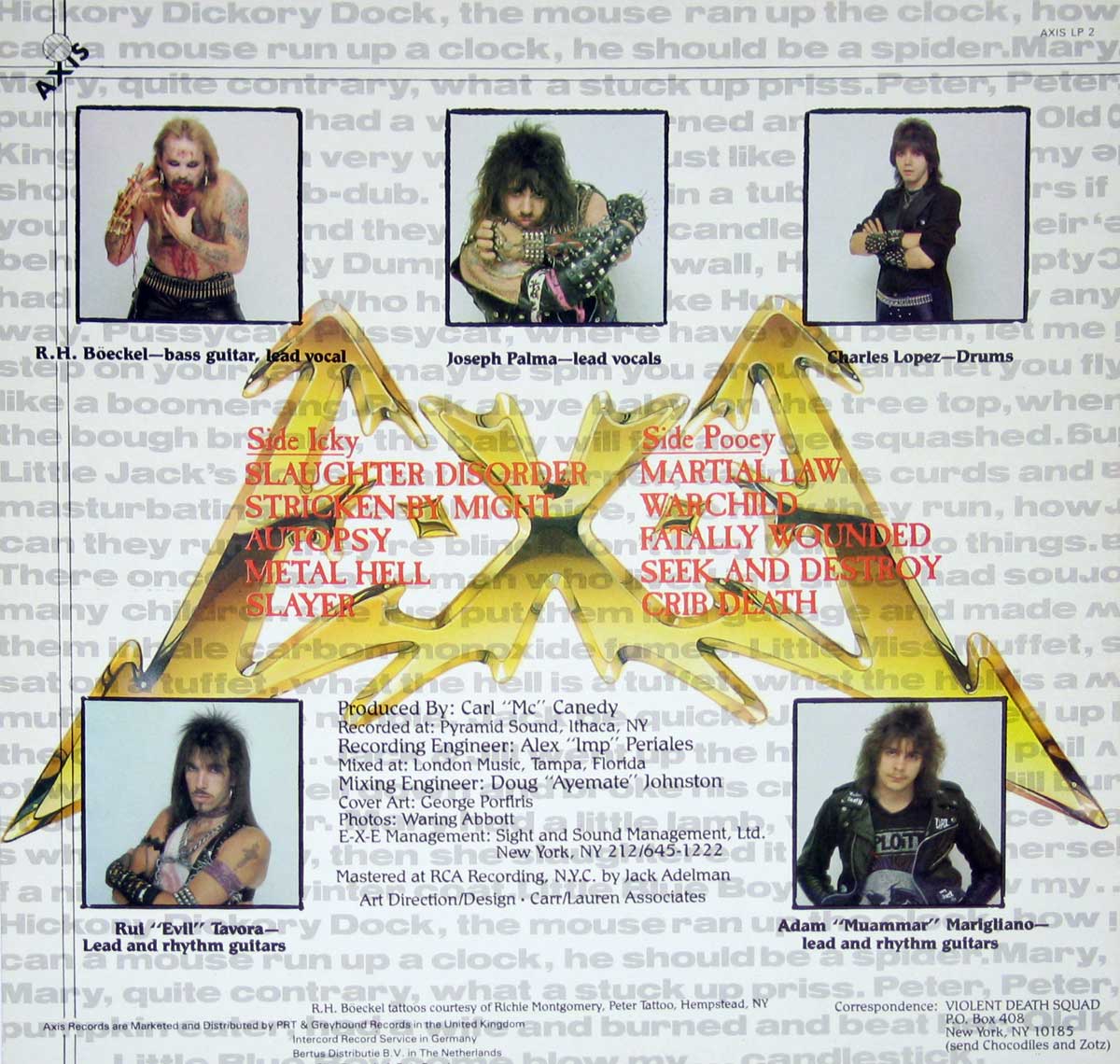 Back Cover  Photo of "EXE - Stricken by Might" Album