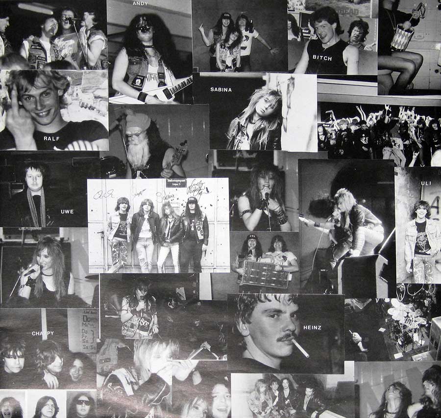 Photo One Of The Original Custom Inner Sleeve HOLY MOSES - Finished With The Dogs 12" Vinyl LP Album 