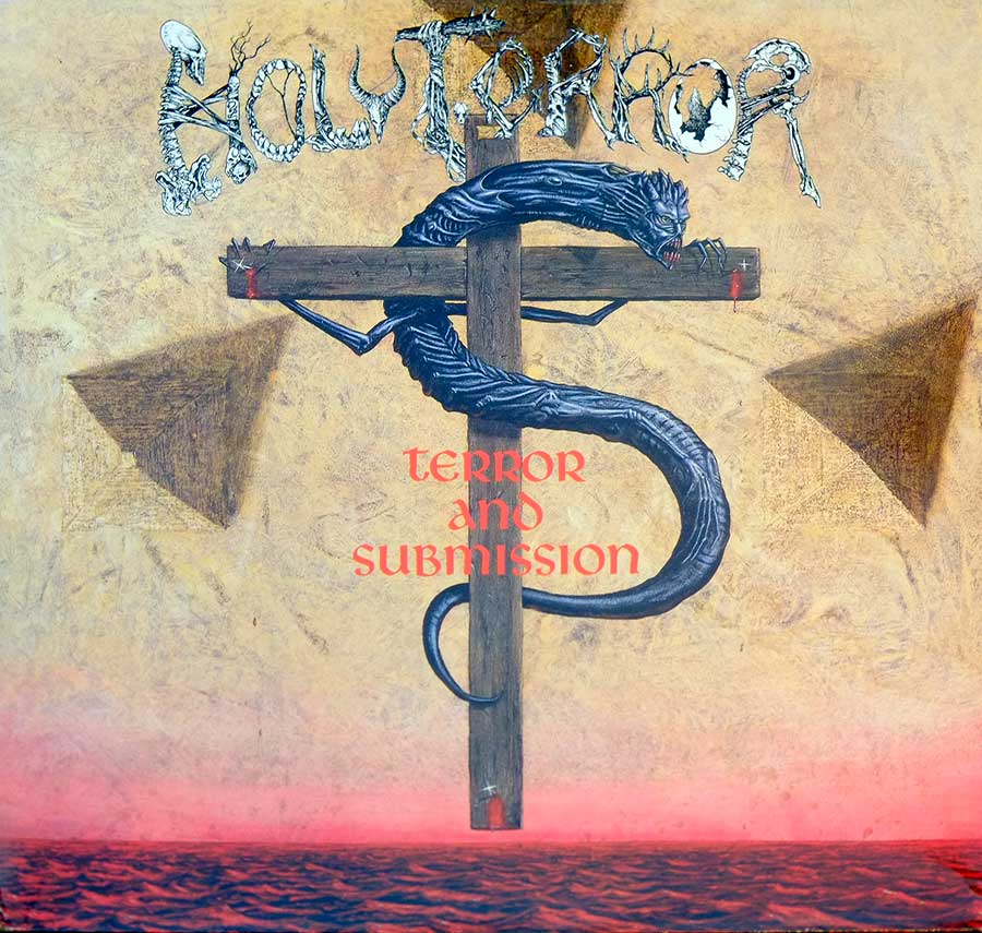 large album front cover photo of: HOLY TERROR - Terror and Submission - UK Pressing 12" LP ALBUM VINYL 