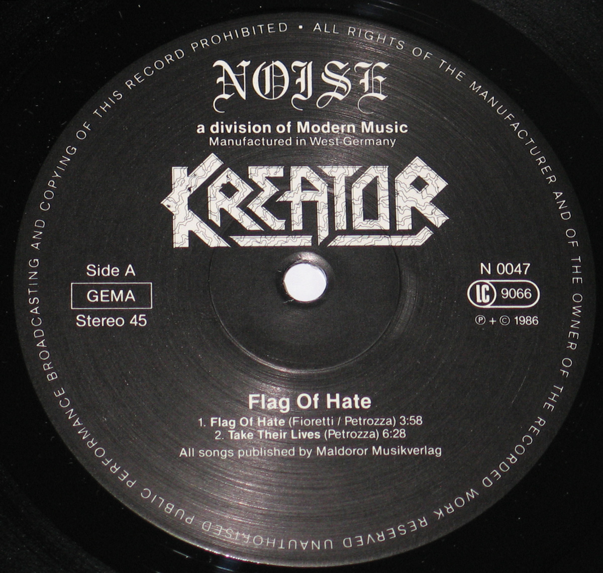 Kreator - Flag of Hate [EP] Album Lyrics