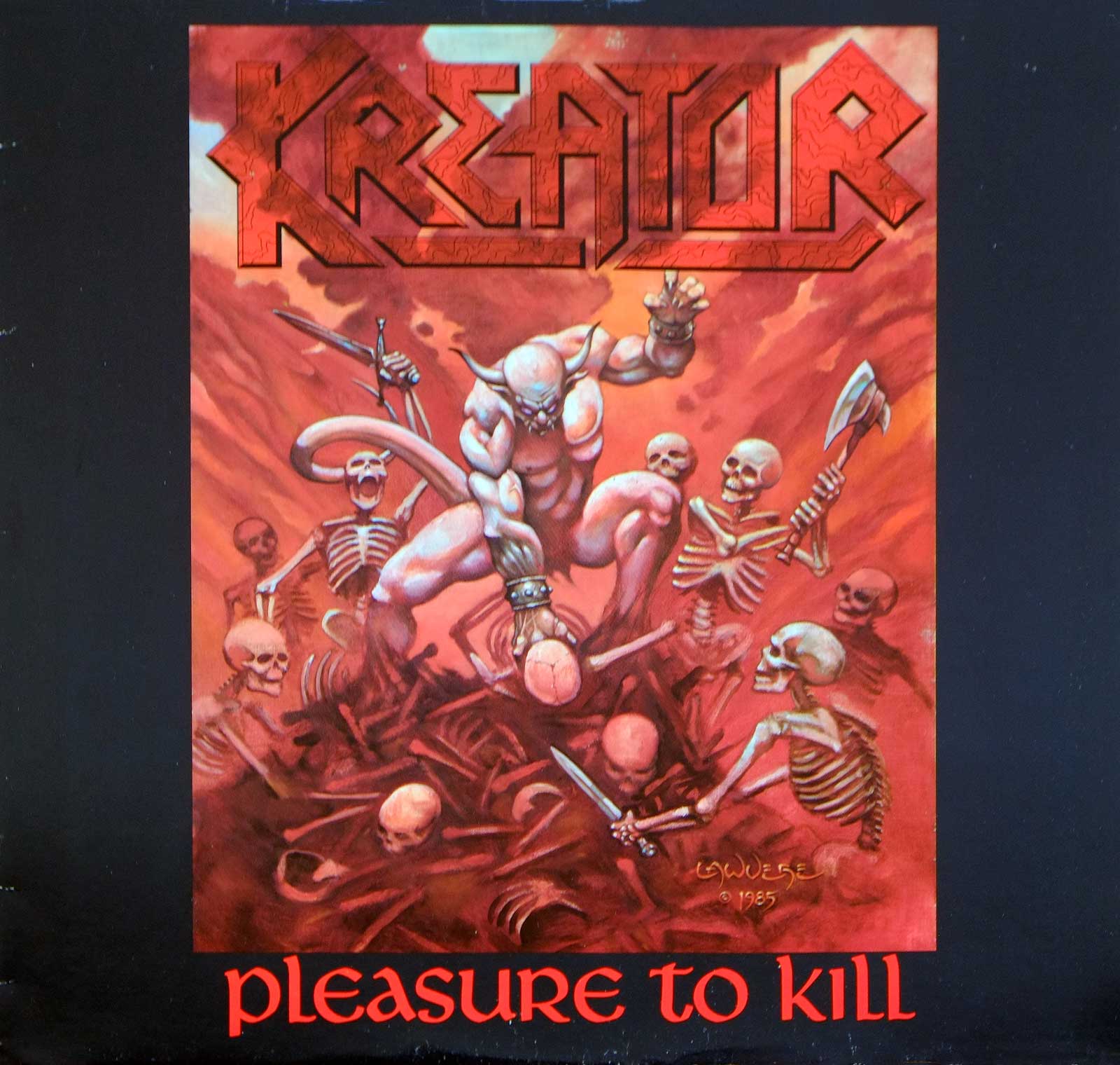 large album front cover photo of: KREATOR PLEASURE TO KILL 