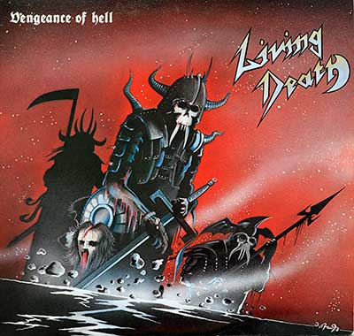 Thumbnail of LIVING DEATH - Vengeance Of Hell 1st Release/Pressing 12" VINYL LP ALBUM
 album front cover
