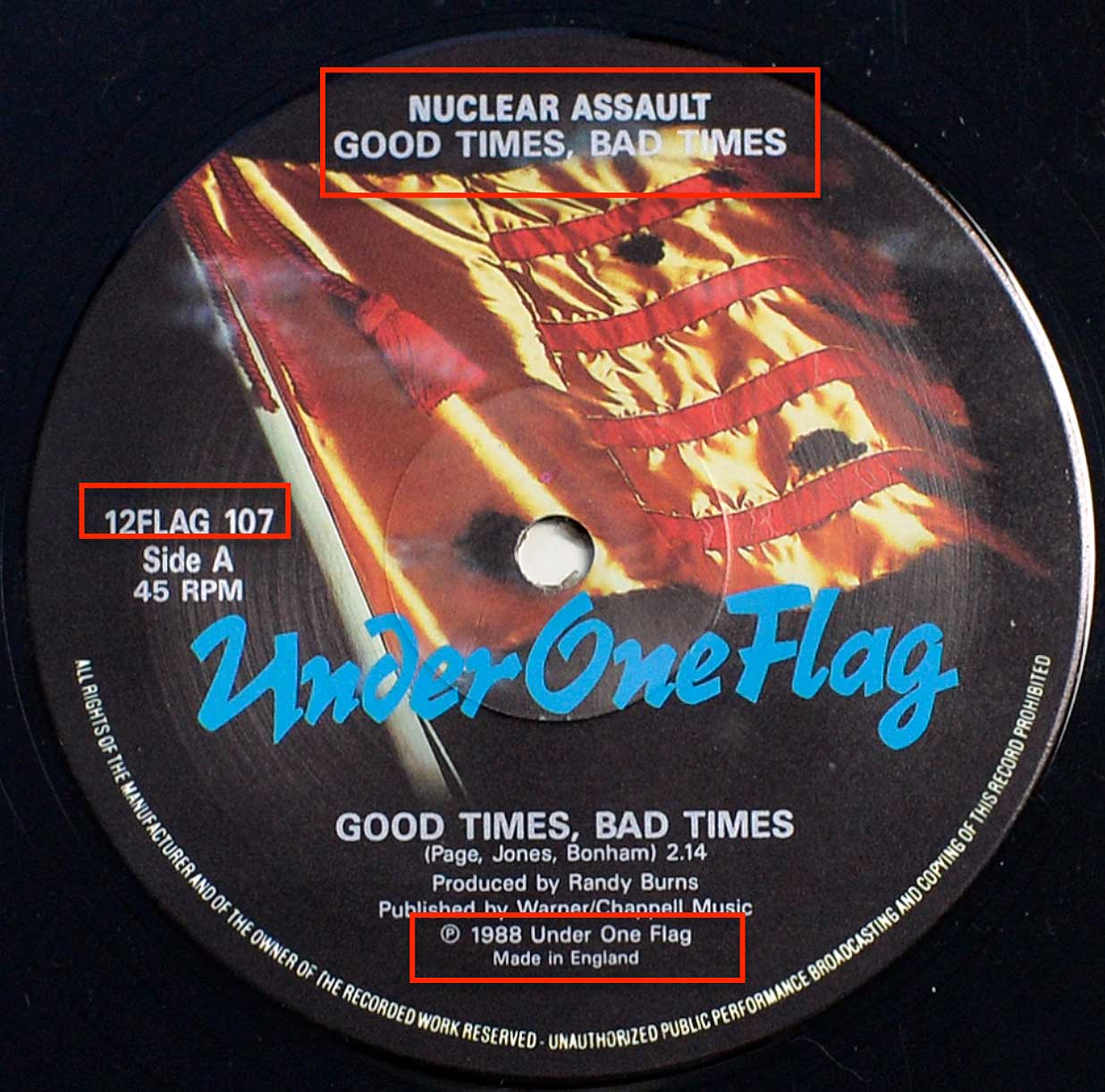 High Resolution Photo #3 NUCLEAR ASSAULT - Good Times, Bad Times  12" Vinyl EP Record