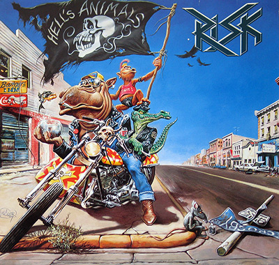 RISK - Hell's Animals album front cover vinyl record