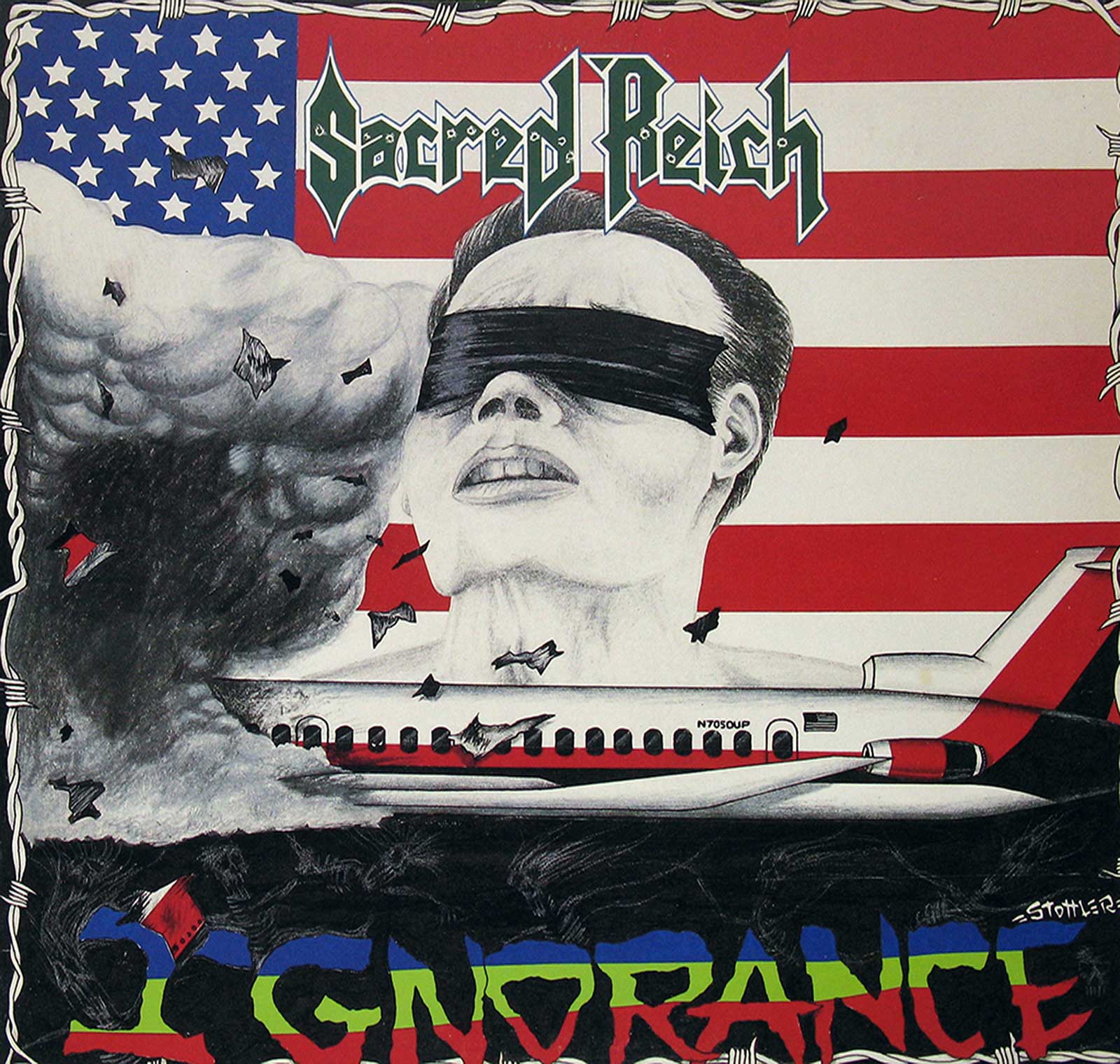 large album front cover photo of: SACRED REICH IGNORANCE 12" VINYL LP ALBUM 
