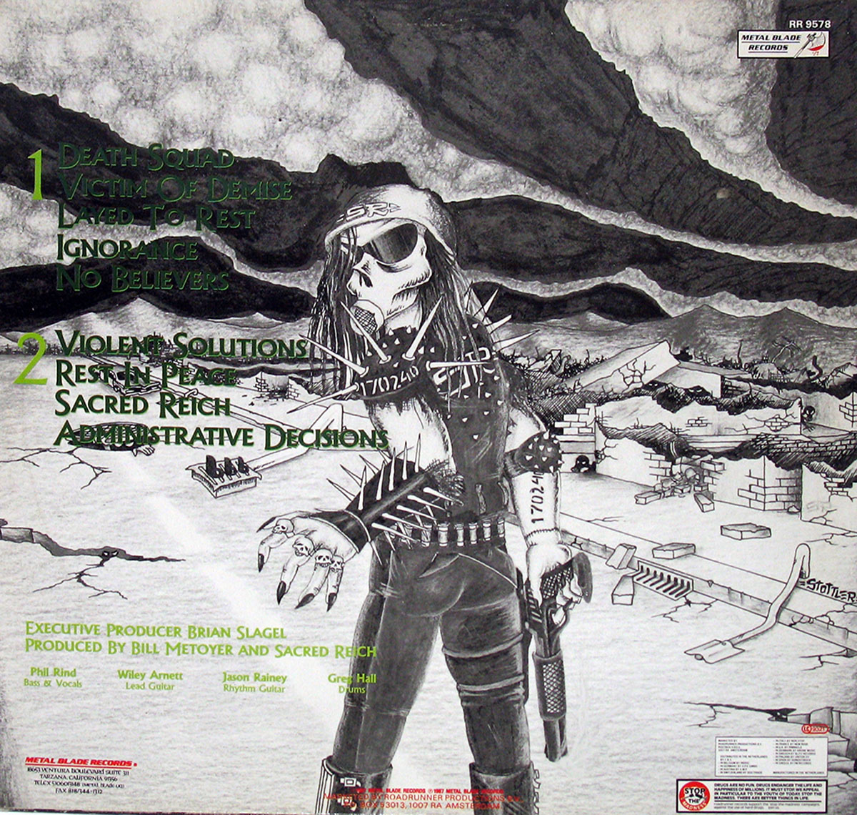 Sacred Reich Ignorance 1987 Original Vinyl LP First Netherlands 
