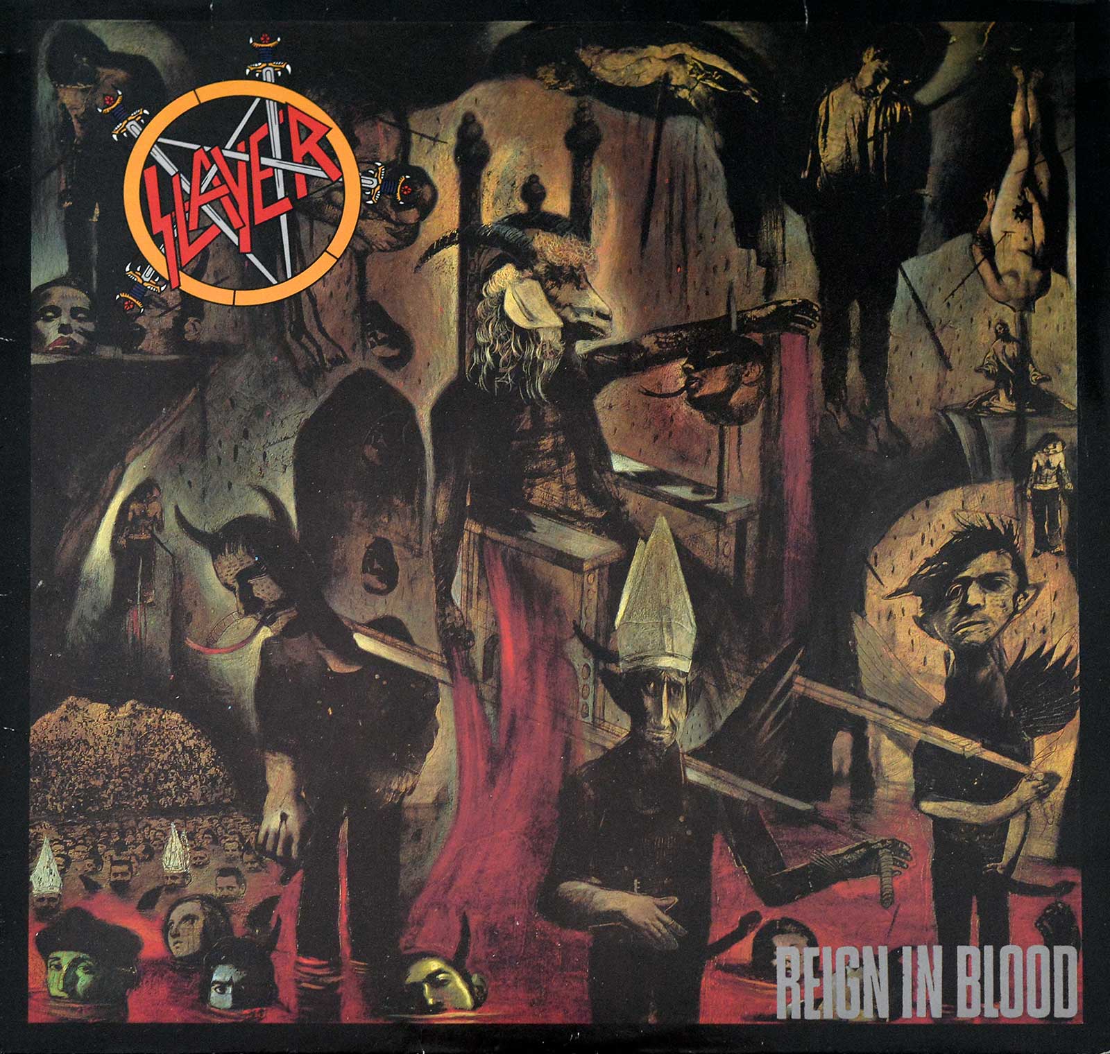 Album Front Cover Photo of SLAYER - Reign in Blood (Geffen Records) 