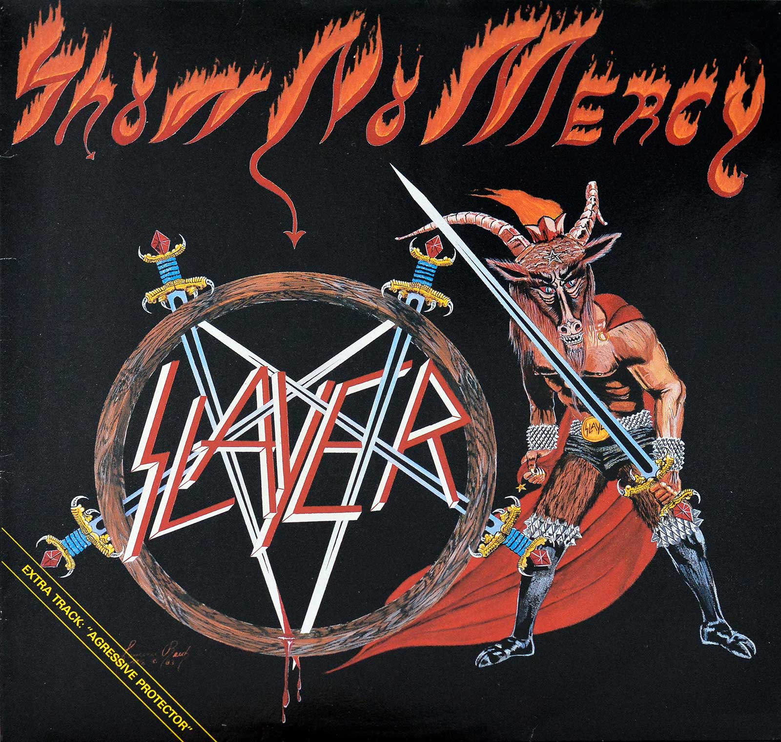 Album Front Cover Photo of SLAYER - Show No Mercy incl OIS ( No Barcode ) 