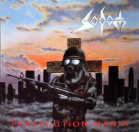 Sodom - Persecution Mania . "Persecution Mania" is the second album by Sodom. The album marked a drastic change of sound from primitive black metal to thrash metal. As well as defining Sodom's sound, it exemplified the thrash metal genre at a time when it arguably peaked in popularity. The album also bore similarity to the music of fellow German bands such as Destruction and Kreator, and the term "Teutonic" thrash was coined from this.