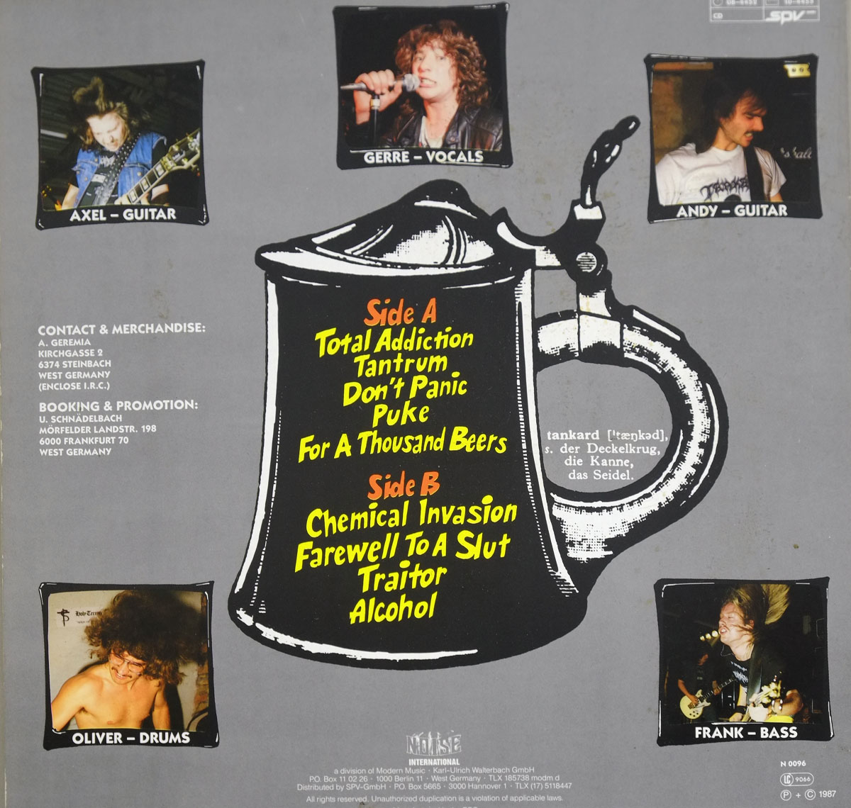 TANKARD:Chemical Invasion レコード TANKARD - Chemical Invasion 