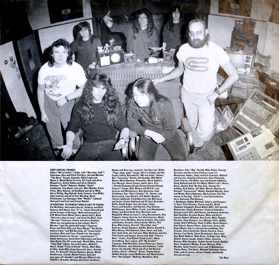 TESTAMENT - The New Order OIS 12" LP ALBUM VINYL  custom inner sleeve