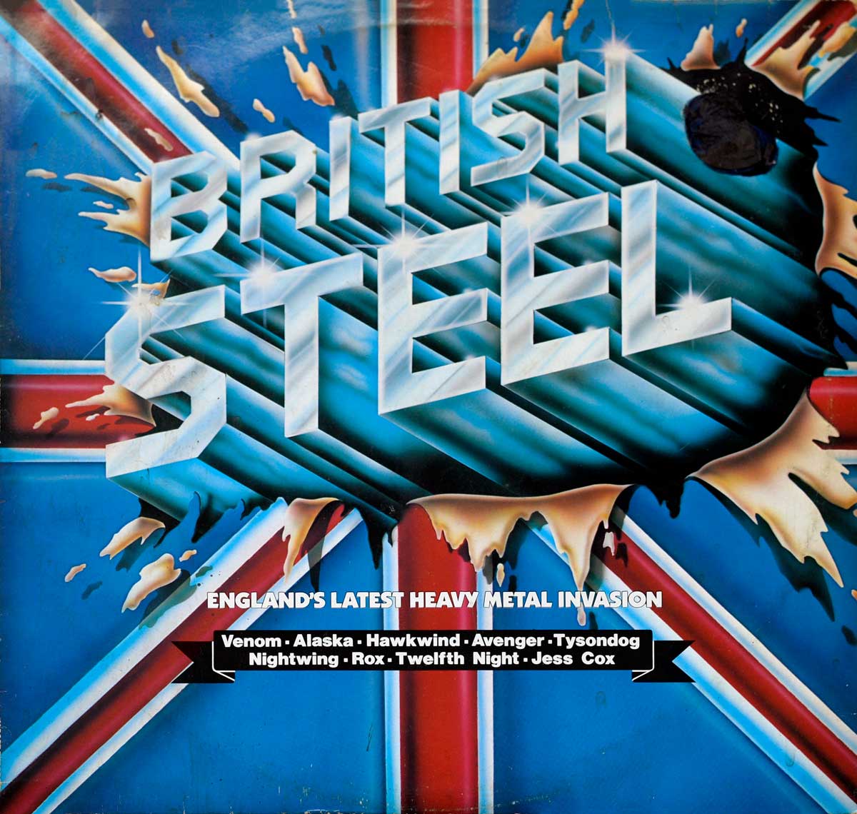 Large Album Front Cover Photo of VARIOUS ARTISTS - British Steel ( NWOBHM Compilation ) 