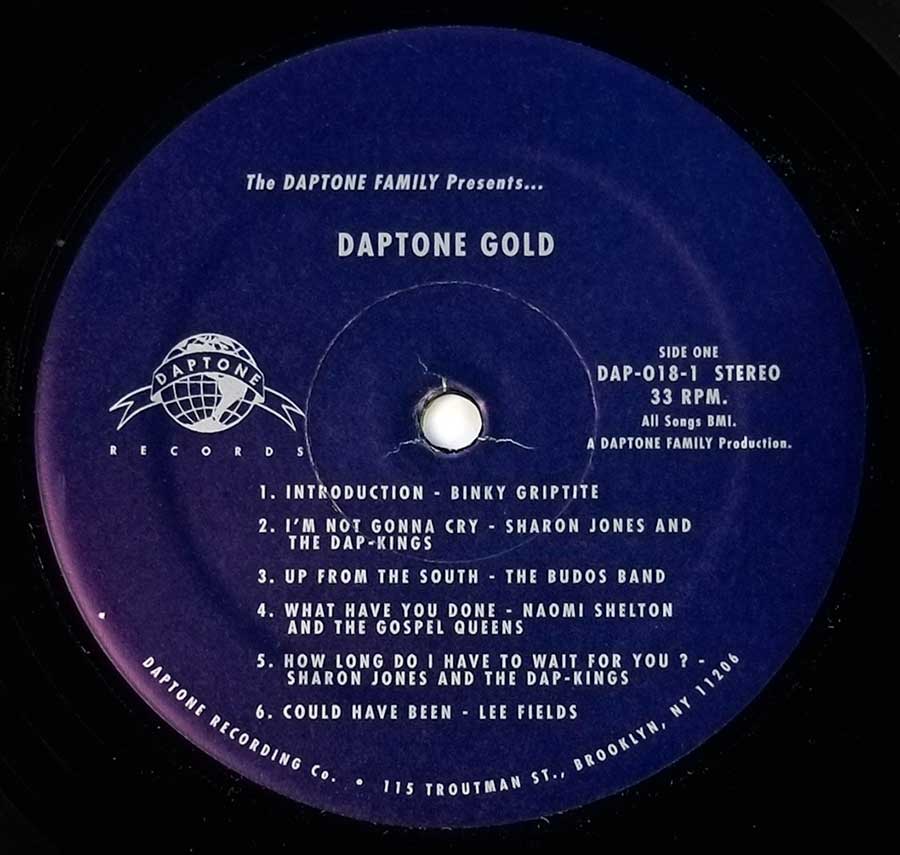 "The DAPTONE Family Presents DAPTONE GOLD" Dark Blue DAPtONE Records Record Label Details: DAP-018-1 