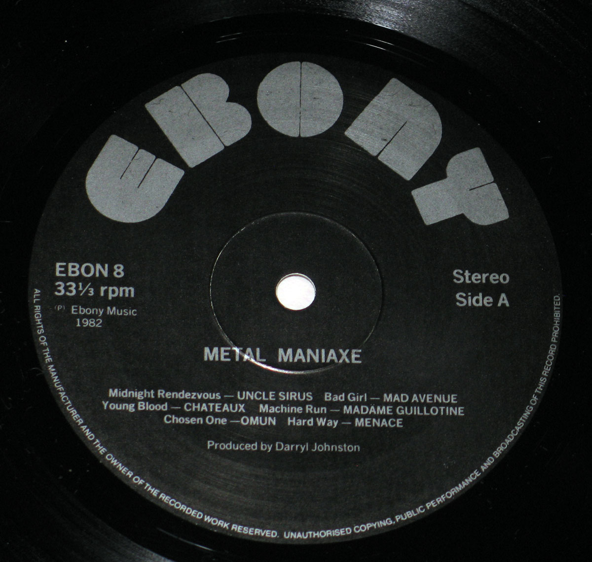 High Resolution Photo #12 METAL MANIAXE - NWOBHM Ebony Records ( 1982, England ) 