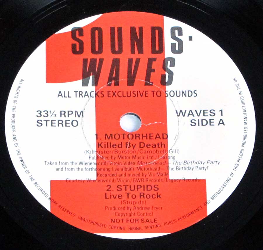 "SOUNDS WAVES 1 " Record Label Details: WAVES 1 